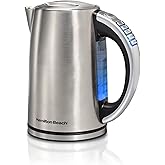 Hamilton Beach 1.7 Liter Temperature Control Electric Kettle, Water Boiler & Heater, Fast Boiling 1500 Watts, BPA Free, Cordl