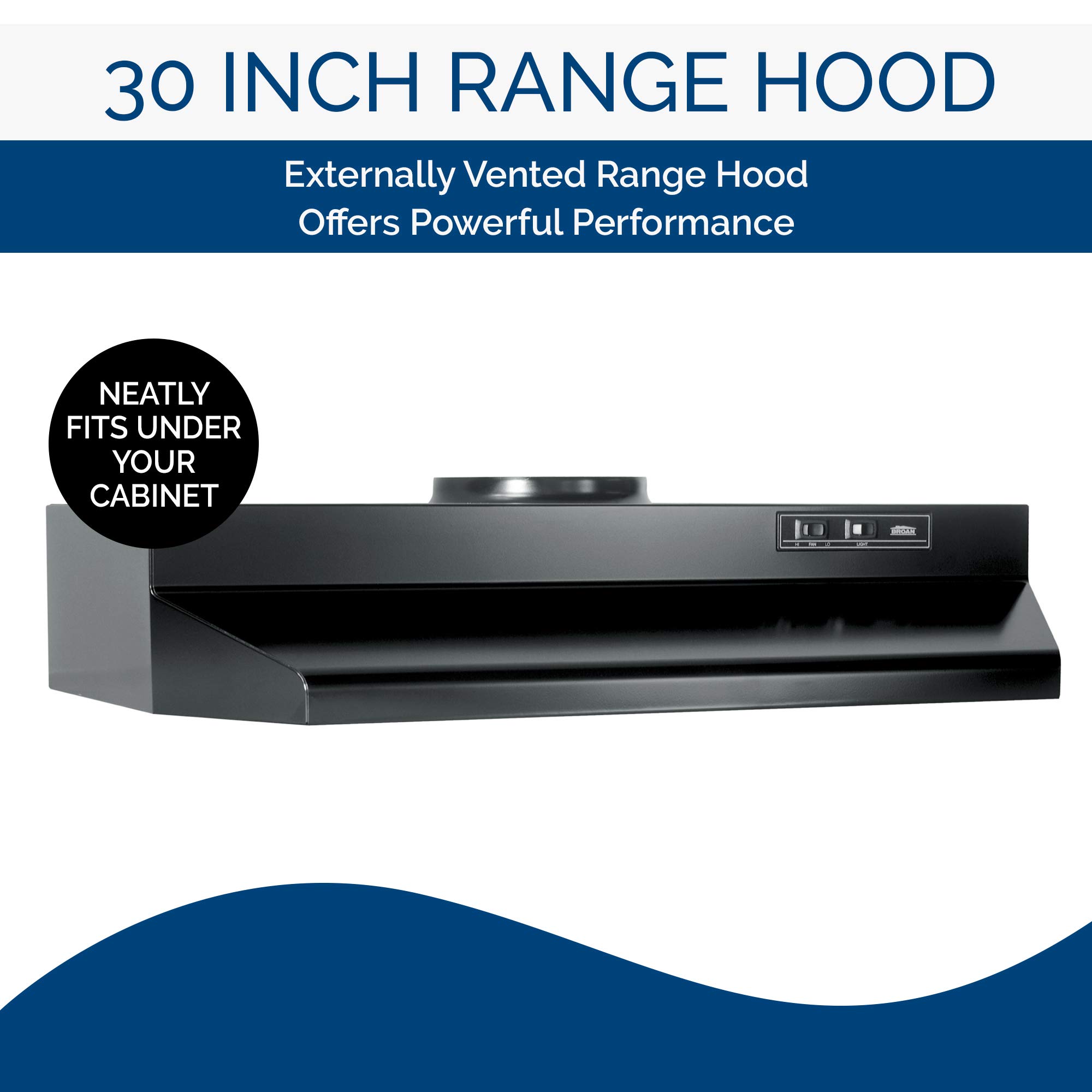 BroanNuTone 423023 Insert 30inch Range Hood with 2