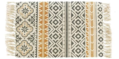 Macrame Area Rug 2 X 3 Retro Hand Woven Tassels Throw Rug For Entryway Laundry Room Living Room Bedroom Santiago