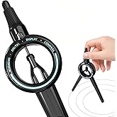 Compass Geometry Tool ROATEE Visible Radius Math Compass Compatible with 0.5mm Lead, School Supplies Student Woodworking Drafting Drawing Circle Tools Professional, Back to School Supplies