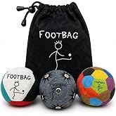 Capyland Hacky Footbags Set, 2oz Synthetic Suede Adult-Sized Sacks | Perfect for Adolescents and Beginners as Juggling Bags, Outdoor Games and Party Favors