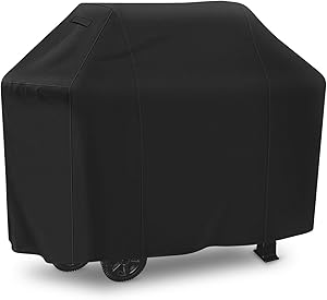 Grill Cover 58 inch, iCOVER Waterproof BBQ Gas Grill Cover, Polyester Lightweight Easy On/Off, Dustproof Fade Resistant for Weber Char-Broil Nexgrill and More Grills