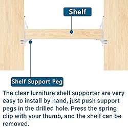 20pcs Plastic Locking Shelf Support Pegs,6.9mm