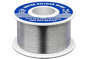 Premium Rosin Core Solder Wire for Electrical Soldering - Sn63-Pb37 Alloy with 2% Solder Flux (0.8mm, 100g)