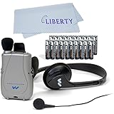 Williams Sound PockeTalker Ultra Duo Sound Amplifier with Headphone & Earbud, Year Supply of Batteries & Liberty Microfiber Cloth