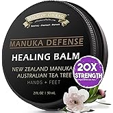 BALM OF GILEAD Tea Tree Balm - 2 fl oz Foot Cream with Tea Tree and Manuka Oil - Intensive Moisture for Itchy Feet, Eczema, Rashes & Dry Skin - Pure Balm That Softens Skin Irritations