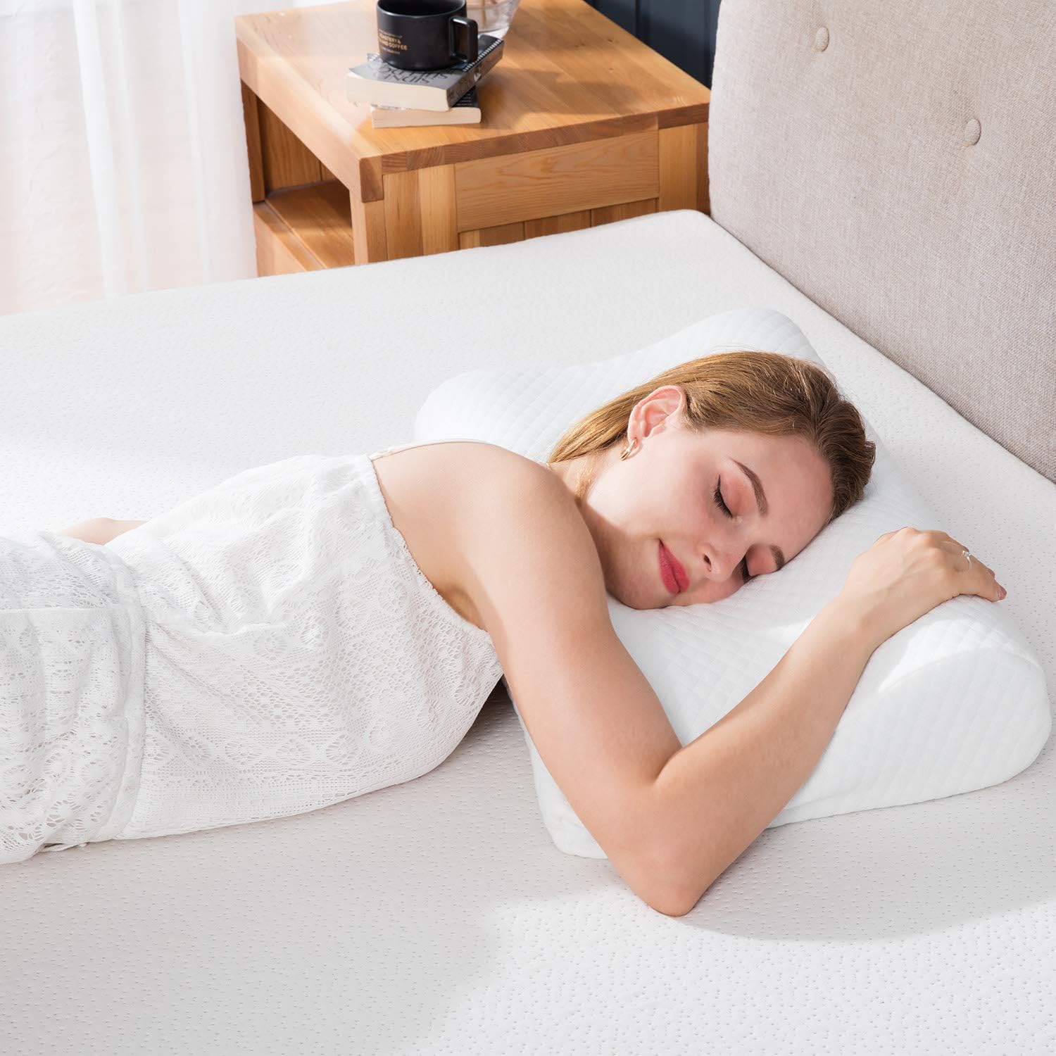 Milemont Memory Foam Pillow, Bed Pillow for Sleeping, Adjustable Contour Pillow for Neck Pain, Neck Support for Back, Stomach, Side Sleepers, Orthopedic Cervical Pillow, CertiPUR-US: Kitchen & Dining