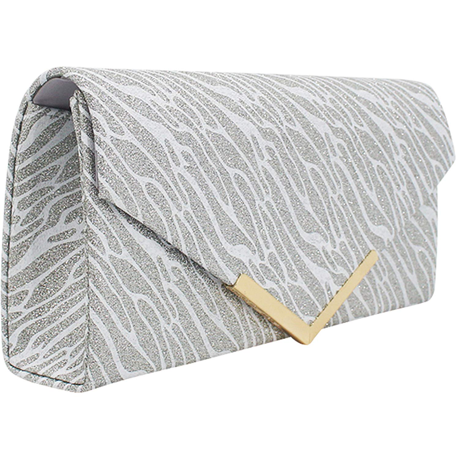 Clutch elegante LOVE MOSCHINO color Bronzo.