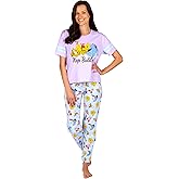 Disney Women's Pajama 2 piece Set, includes Tee and Sleep Pants