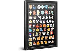 tutata 12x16 Pin Display Case, Enamel Pin Display Frame, Pin Collection Display, Shadow Box for Wall Display, Black
