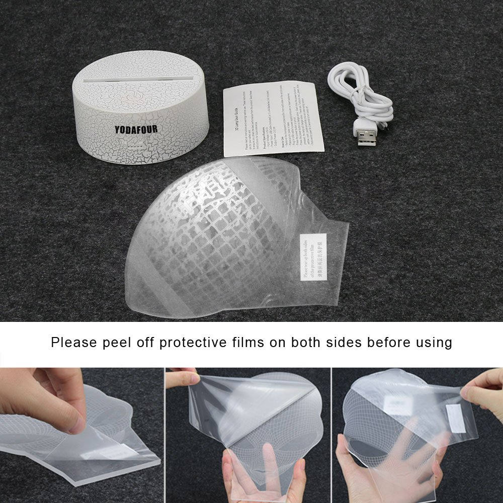 Children Gift 3D Toy Night Light 3D Illusion Lamp Xmas Halloween Birthday Anniversary Gift Nursery LED Table Night Lamps Lights for Baby Kids Children Sports Lovers by YODAFOUR (Rugby)