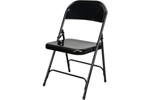 KLETON - Folding Chair, Steel, Black, 300 lbs. Weight Capacity Each