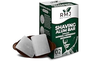 RMJ Naturals Shaving Alum Blocks | Pack of 2 Alum Blocks 100G (3.5 oz) Each | No Fragrance | Useful in Minor Nicks Cuts after Shaving