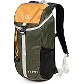Jadyn Tezos Juniper Daypack, Lightweight Hiking Backpack and Hydration Pack for Camping, Travel, Biking, and the Outdoors, 16 Liter (Olive)