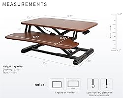 VIVO 28 inch Desk Converter, K Series, Height