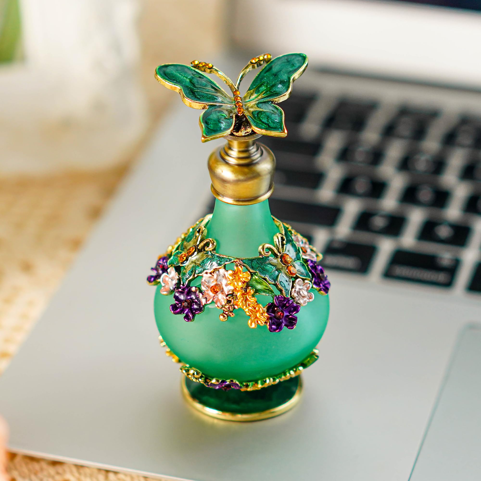 YU FENG Vintage Crystal Perfume Bottles Empty