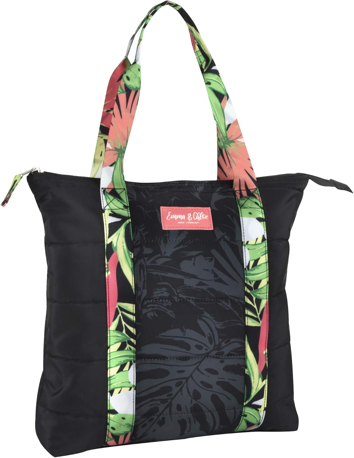 Summer Quilted Tote Bag for Women with Zipper, Large Tote Bags for