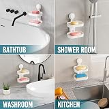 TAILI Suction Soap Dish Shower Holder 3 kg Double Layer Wall Mount view 8