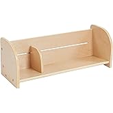 ECR4Kids Tabletop Book Display, Adjustable, Library Storage, Natural