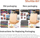 Shuttle Art 65 Pack Acrylic Painting Set with Wooden Tabletop Easel Box view 9
