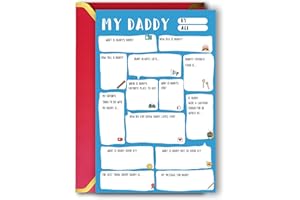 Ziwenhu Daddy Fathers Day Card,Funny Fathers Day Gift,Dad Gift from son daughter,Fathers Day Gift Ideas,Fill in the blanks keepsake Card……