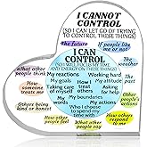 Ewong Things I Can Control Mental Health Decor, Acrylic Heart Sign for Therapist Office, School Counselor, Psychologist Room Art Decoration, Therapy Desk Plaque for Bedroom Classroom (Blue)