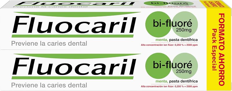 Bi-Fluoré 250mg pasta dental menta anticaries 2x125ml