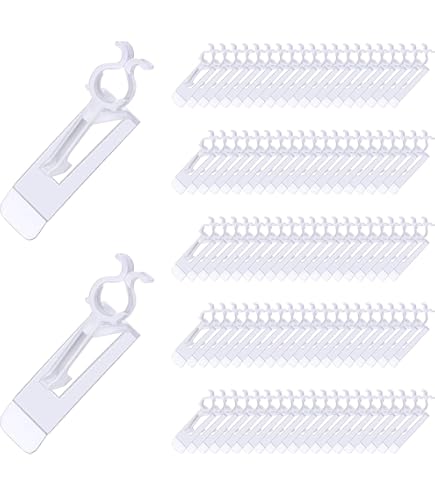Christmas Light Hooks Outdoor 100-Pack Universal Christmas Light Clips – All -in-One Gutter & Edge Clips For Outdoor Lights Outdoor Holiday Decoration Clips Set