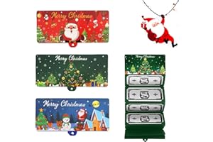 YIISHUIIL 3Pcs Christmas Cash/Gift Card Organizer with 10 Card Slots, Perfect for Holding Surprise Christmas Gifts and Wallets, Unisex Holiday Cash Organizer