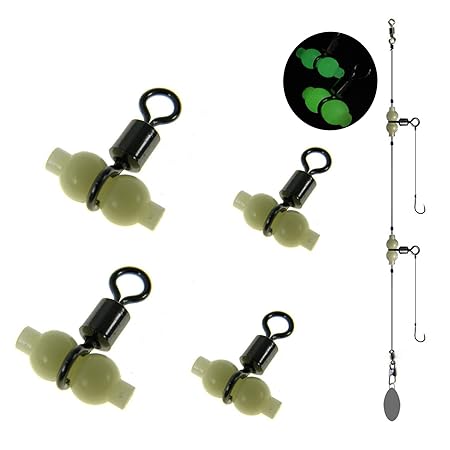 Thkfish® 3 Wege Kreuz Linie Stecker, S # / L # Angeln Dreibettzimmer Rollwirbel Mit Leuchtenden Glow Perlen Kürbis Form Split