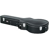 Gator Cases Deluxe Wood Case for Jumbo Acoustic Guitars (GW-JUMBO) | Durable Wood Hardshell Case with Moisture-Resistant Tolex, Lockable Center Latch, Plush Lining, and Storage