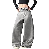 OYICAI Women's Wide Leg Baggy Jeans Trendy 2026 Denim Pants Vintage Hip Hop Loose Fit Long Trousers Streetwear