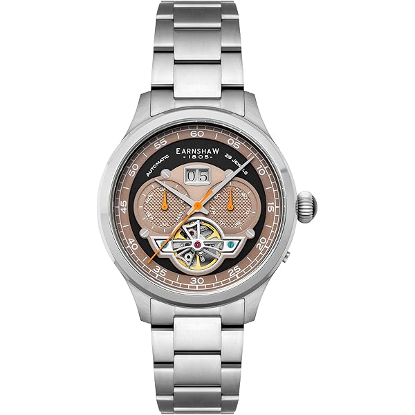 Amazon.com: Thomas Earnshaw Men's 43mm Baron Grand Date Calendar