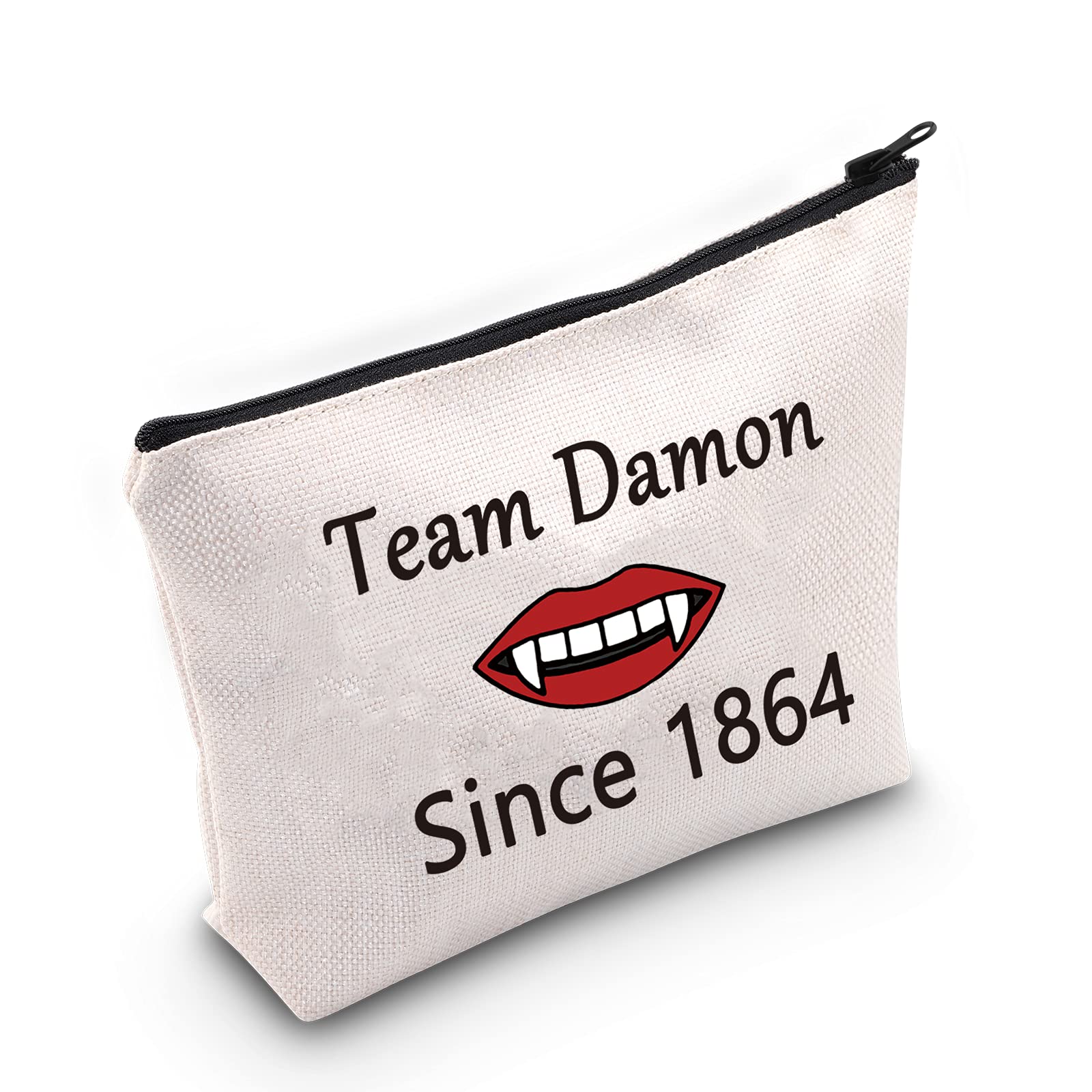 LEVLO The Vampire Lovers Gift Team Damon Stefan Salvatore Since 1864 Makeup Bags Vampire Fandom Gift for Fans (Damon)