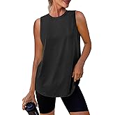 Womens Workout Tank Tops Lightweight Sleeveless Shirts for Women Loose Fit Tops for Athletic Running Tennis Yoga