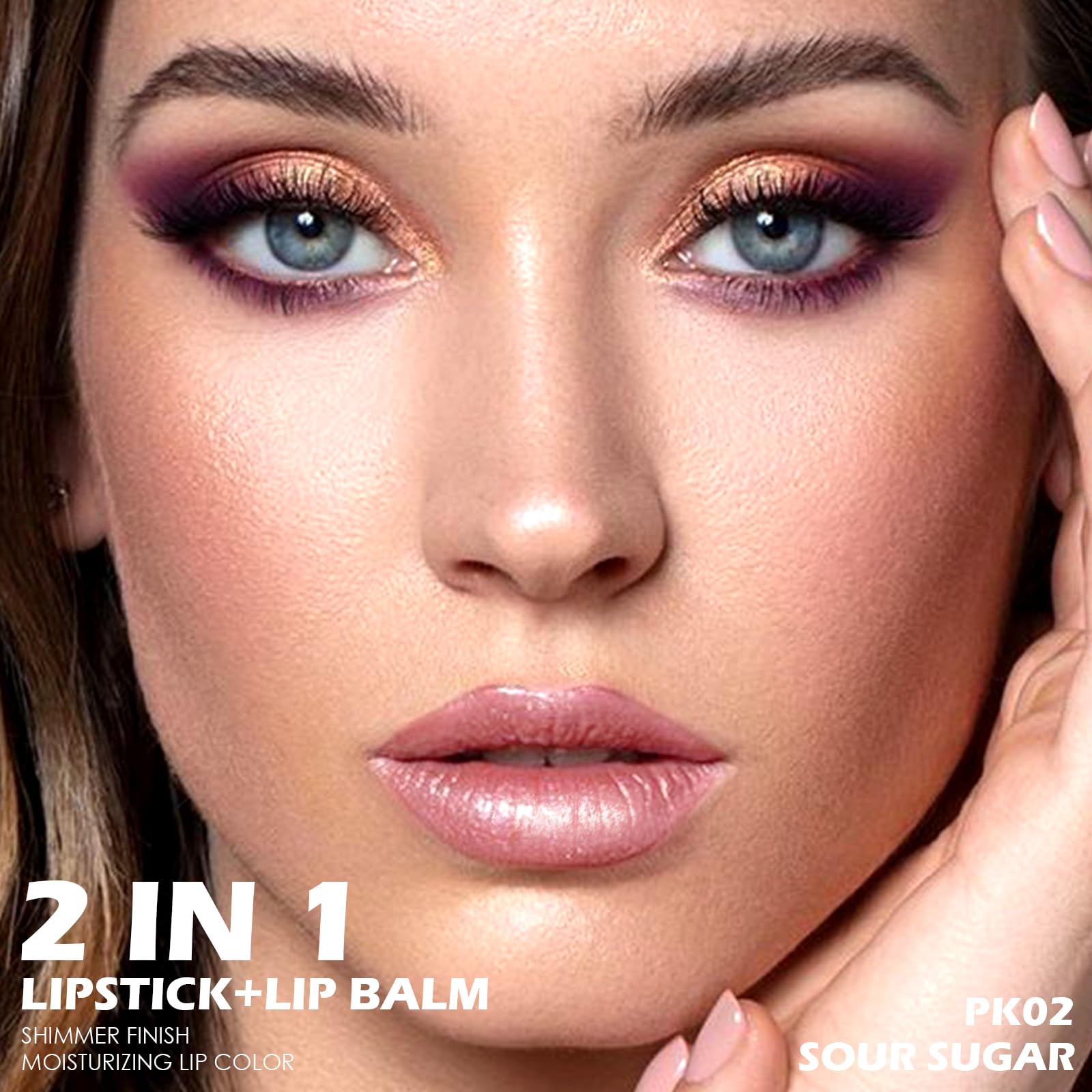 FOCALLURE Moisturizing Shiny Lipstick,Pearl Shimmery Finish,Hydrating Tinted Lip Balm with Creamy Texture,Long Lasting High Pigmented Lip Stain,Sour Sugar