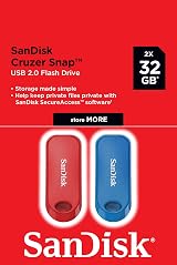 SanDisk Cruzer Snap 32 GB USB Flash Drive Twin Pack view 3