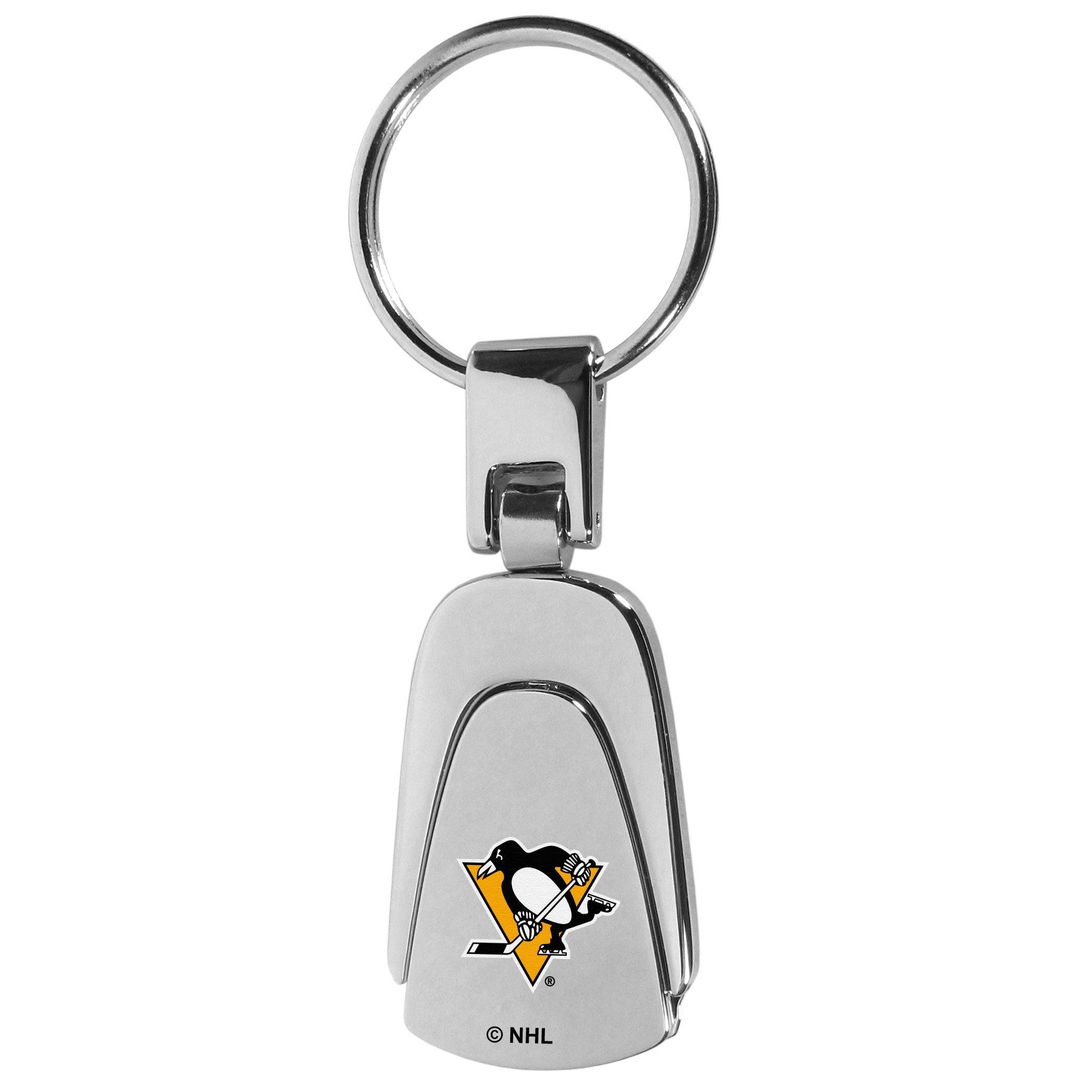Siskiyou NHL Pittsburgh Penguins Unisex SportsSteel Teardop Key Chain, Metal, One Size