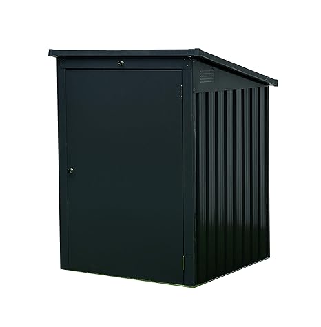Koll Living Garden Mülltonnengarage für 1 Mülltonne, aus Metall, anthrazit - aus verzinktem Stahlblech - bietet Platz für ein