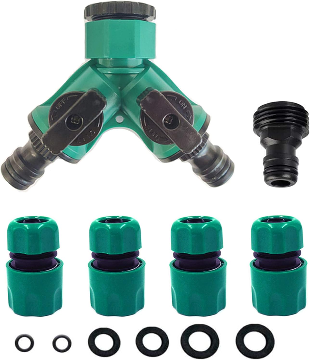 Topways 2 Way Garden Tap Connector, Garden Hose Tap Y Splitter