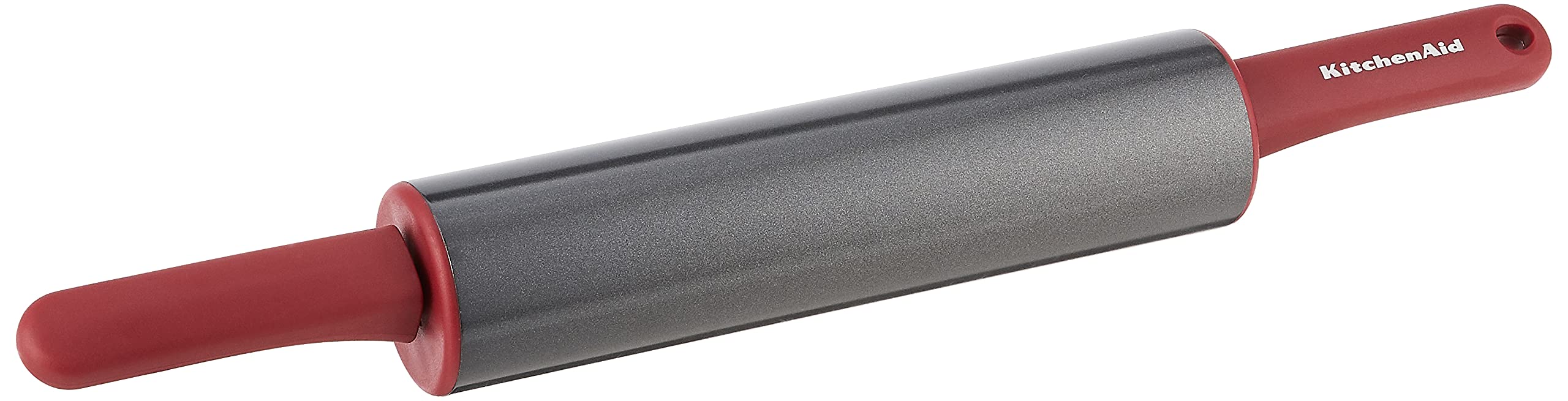 Photo 1 of (used/fair) (bagged) KitchenAid Gourmet Rolling Pin, One Size, Steel, Red, 2.5 x 2.5 x 22 inches