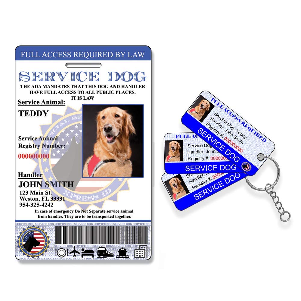 Card US Service Animal Registrar Registration Certification
