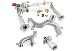 AULINK (OEM Part) LR090630 Coolant Water Pipe System Kit (Only Fit 3.0L) For 2010-2021 Land Rover LR4 Discovery Range Rover Sport Velar, For Jaguar XF XJ XE F-Type F-Pace LR092992 AJ813917 AJ813865