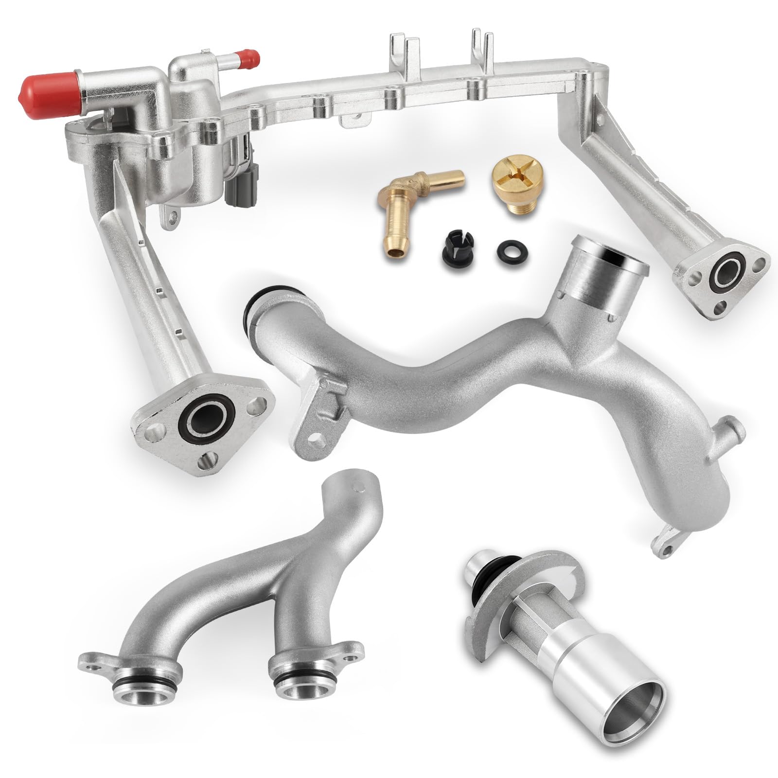 Photo 1 of AULINK (OEM Part) LR090630 Coolant Water Pipe System Kit (Only Fit 3.0L) For 2010-2021 Land Rover LR4 Discovery Range Rover Sport Velar, For Jaguar XF XJ XE F-Type F-Pace LR092992 AJ813917 AJ813865
