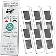 pbf PHOTO BOOTH FRAMES 2x6 Magnetic Picture Frames for Refrigerator | 2 x 6 Clear Magnetic Acrylic Frames for Photo Strips | Magnetic Photo Holders for Fridge, Locker, Sign Holder (12-Pack)
