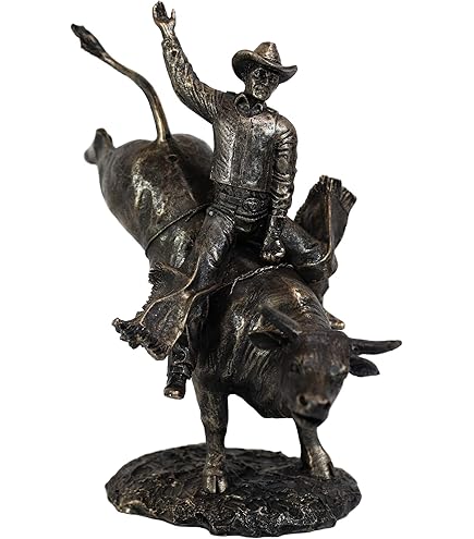 Amazon.com: Veronese Design Resin Statues Bronzed Rodeo Cowboy and
