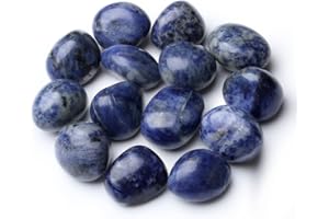 MAIBAOTA Blue Sodalite Stones Bulk Tumbled Crystals Polished Stones Natural Gemstones Decorative Stones for Vase Crstal Stones