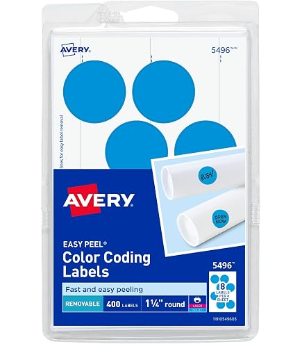 Amazon.com : Avery 5498 Removable Print or Write Color Coding