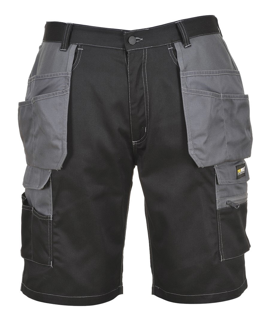 Portwest Granite Holster Shorts, Size: M, Colour: Black/Zoom Grey, KS18BZRM