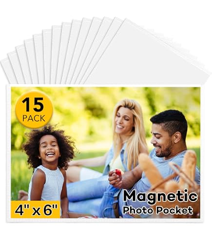 Magtech Lot de 10 cadres photo magnétiques, blanc, pour photos de 10 x Magtech Lot de 10 cadres photo magnétiques, blanc, pour photos de 10 x